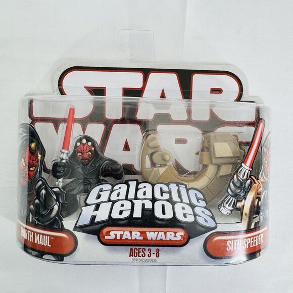 Star Wars Galactic Heroes Darth Maul W/ Sith Speeder Figure Set Hasbro - Picture 3 of 10